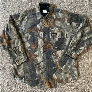 SCENT BLOCKER PLUS Realtree Hardwoods Camouflage Heavy Shirt Mens L Scentek Camo